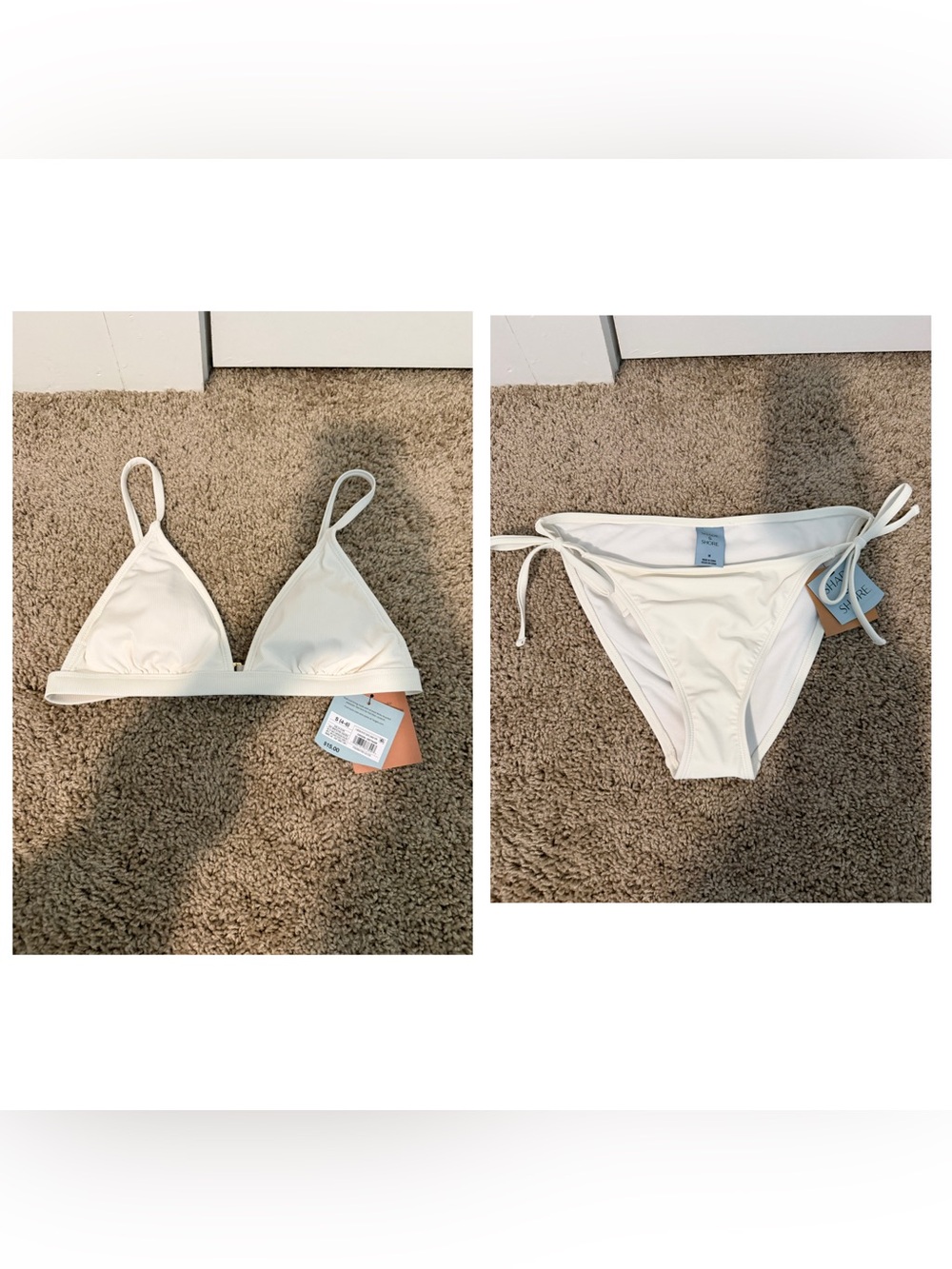 Shade + Shore White Triangle Bikini Set